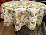 Round Tablecloth - Lemon Linen - Image 4