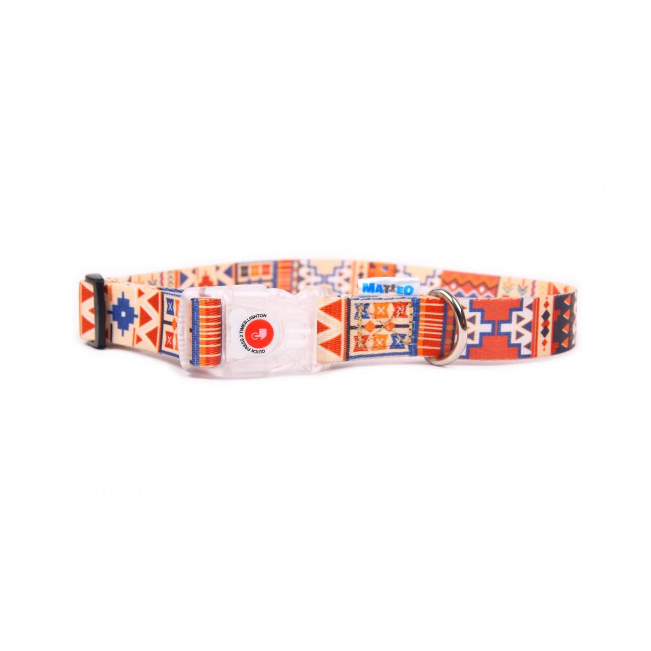 boho-led.jpg Dog Collar With a Plastic LED Buckle - Boho - Image 1