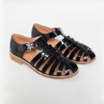 Handmade Patent Leather Fisherman Sandals - Black Croc - Image 5
