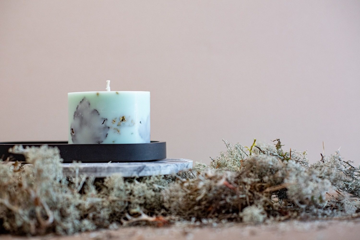1701.jpg Hand-made Soy Wax Candle with Forest Scent - Mint Green - Image 1