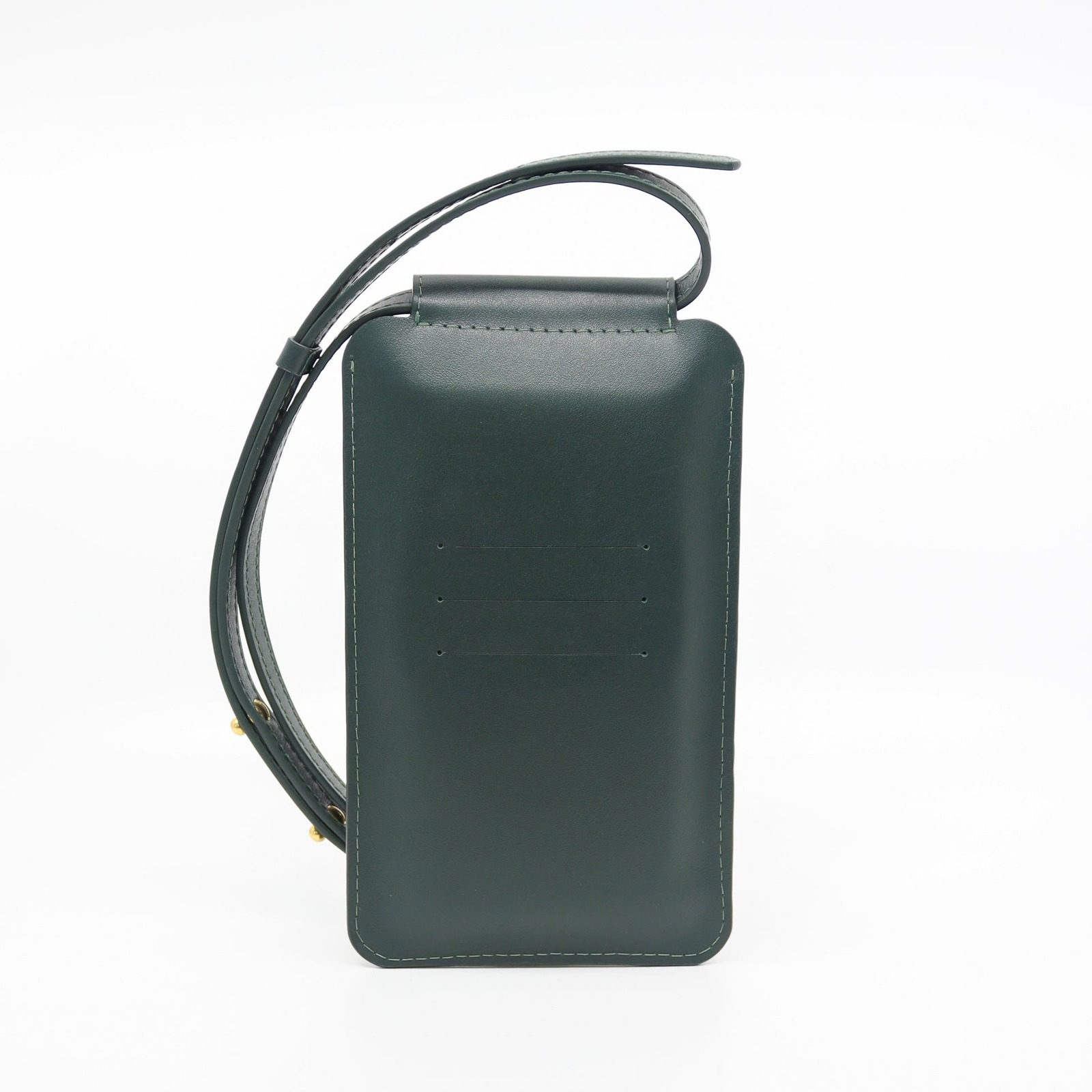 shopgreenback.jpg Leather Phone Bag - Forest Green - Image 1
