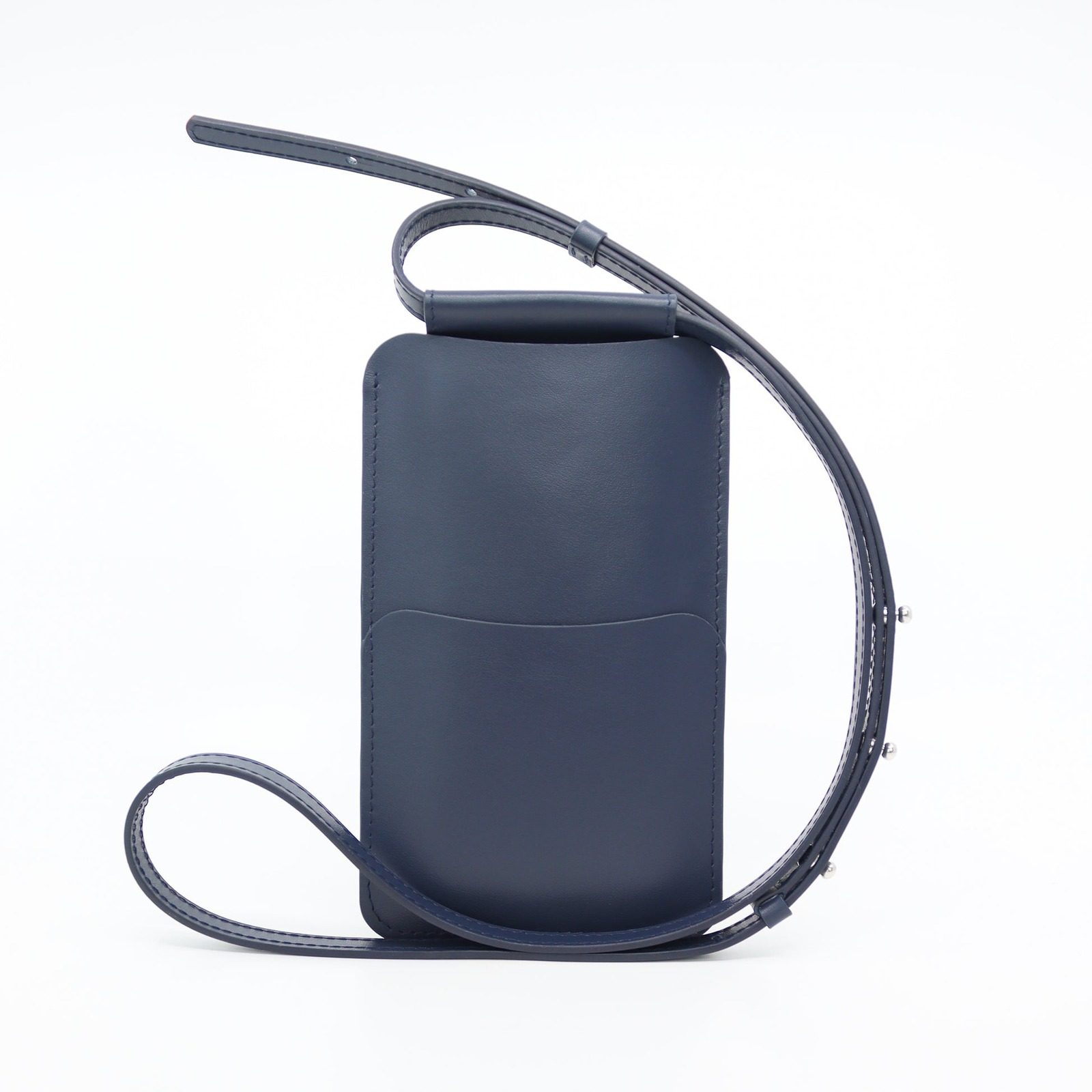 shopnavyfront.jpg Leather Phone Bag - Navy - Image 1